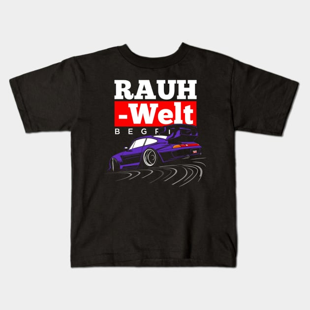 RWB drifting (purple) Kids T-Shirt by Rezall Revolution